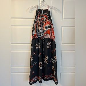 Loft Halter neck paisley midi dress